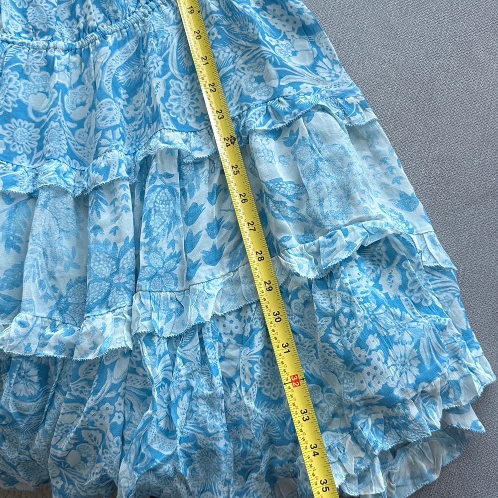 Anthropologie Long-Sleeve Backless Sheer Ruffle Mini Dress , Size L - Picture 11 of 13